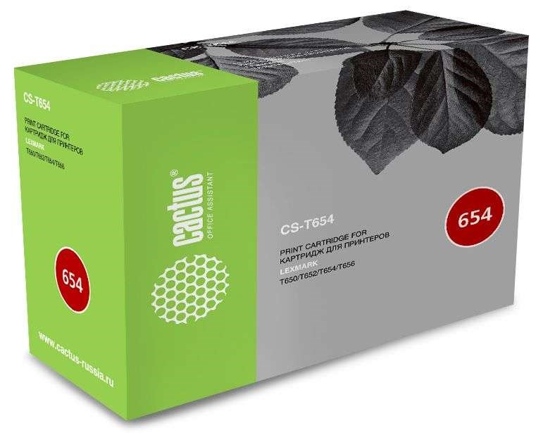 

Картридж Cactus CS-T654 черный (black) 7000 стр. для Lexmark Optra T650/652/654