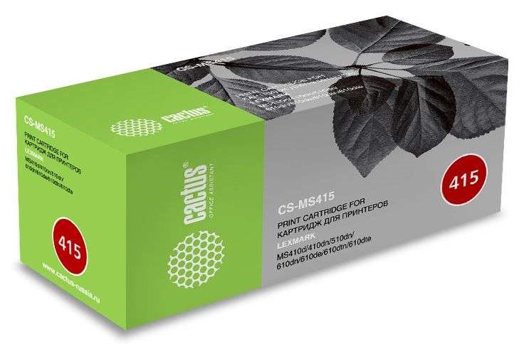 

Картридж Cactus CS-MS415 черный (black) 10000 стр. для Lexmark MS 410/510/610