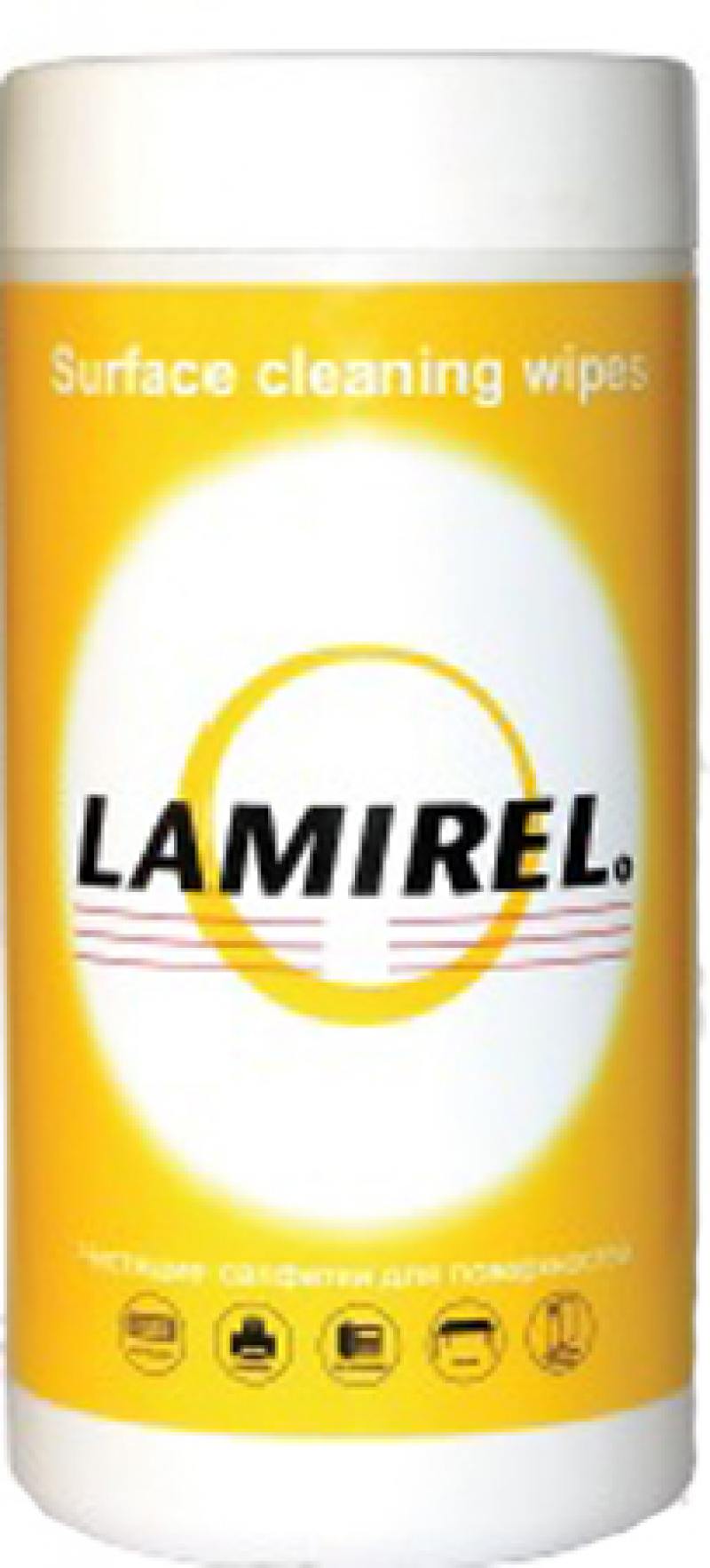 Чистящие салфетки Fellowes Lamirel LA-5144001 100 шт салфетки fellowes чистящие для поверхностей в тубе 100 шт