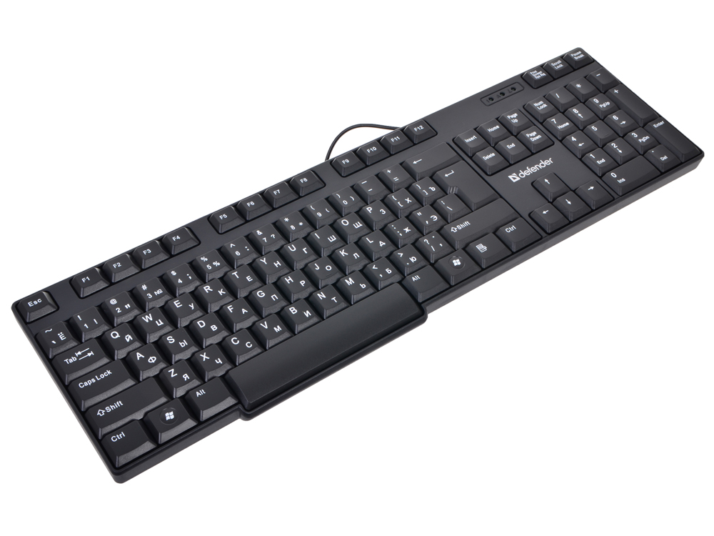 

Клавиатура Defender Accent 930 B (Black), USB влагоустойчивая, компактная