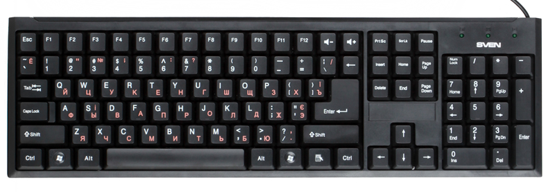 Клавиатура SVEN Standard 303 USB чёрная