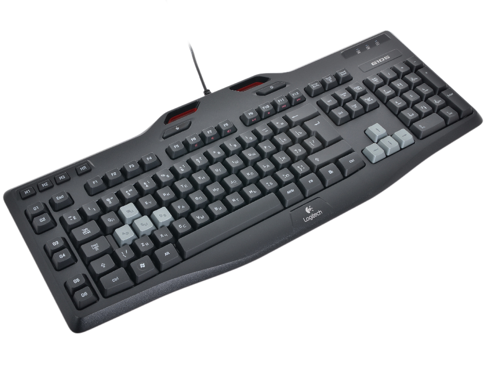 Клавиатура Logitech Gaming G105 Black USB проводная, 104 клавиши + 17