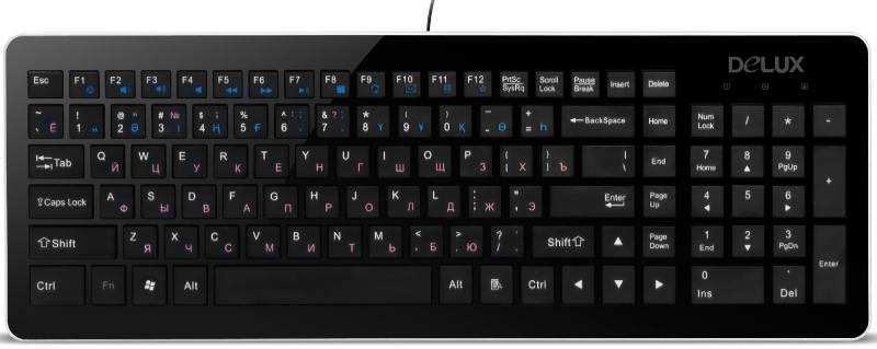 

Клавиатура Delux DLK-1500 USB черный