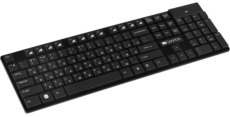 Беспроводная клавиатура Canyon CNS-HKBW2-RU Bluetooth Black 105 клавиш