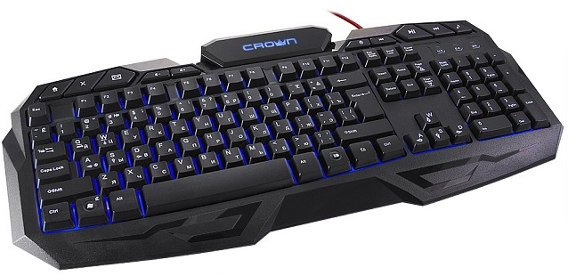 

Клавиатура проводная Crown CMKG-100 USB черный 104 клавиш + 10
