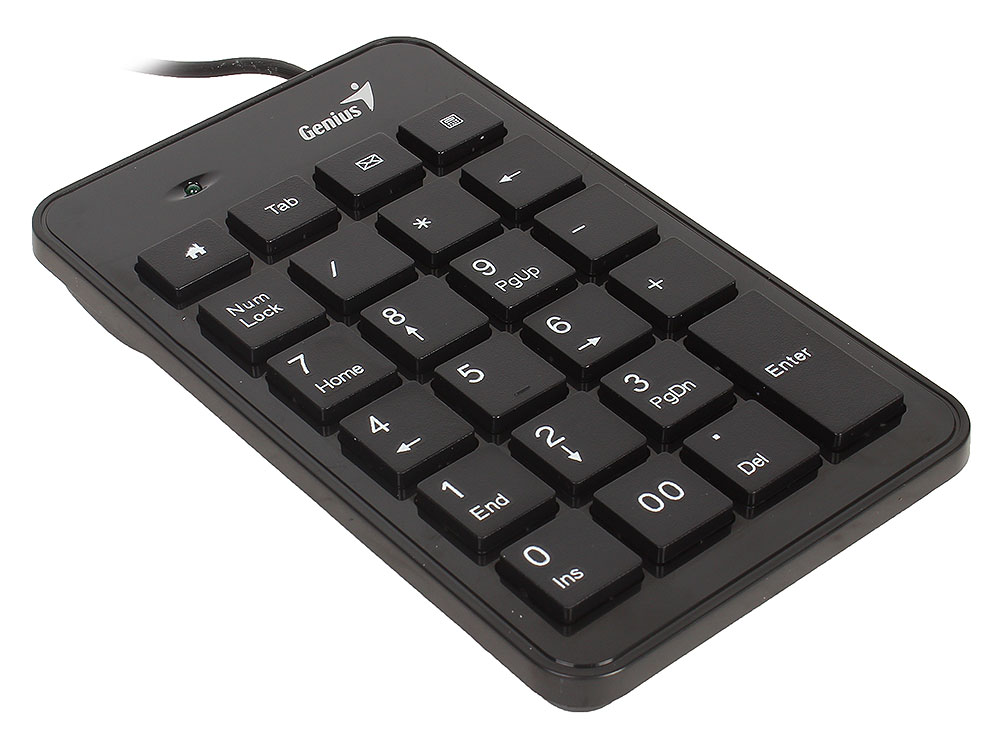 Цифровой блок Genius NumPad i120 Black, конструкция chocolate, клавиши 23, провод USB