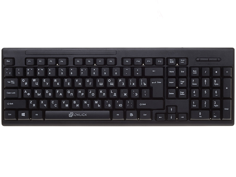 

Клавиатура Oklick 110M Black USB проводная, 104 клавиши