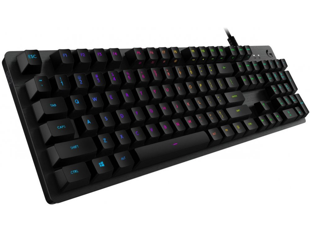 

Клавиатура Logitech RGB Mechanical Gaming Keyboard G512 CLICKY Black USB проводная, переключатели GX Blue