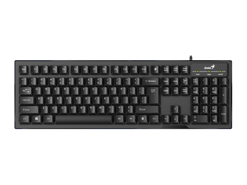 Клавиатура Genius Smart KB-102 Black USB (High Key Design), влагоустойчивая, 105 КЛ, провод 1.5 м