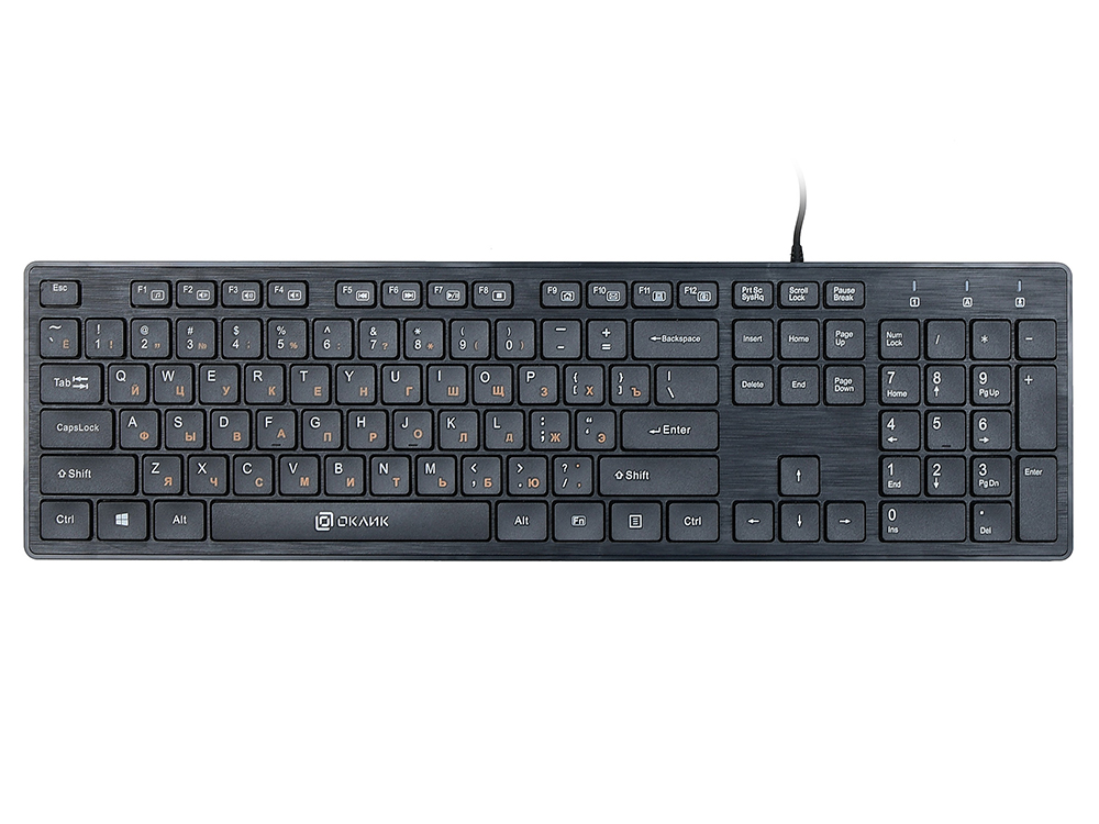 

Клавиатура Oklick 520M2U черный/черный USB slim Multimedia