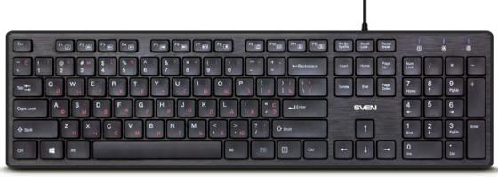 Клавиатура Sven KB-E5600H Black USB проводная, мембранная, 104 клавиши