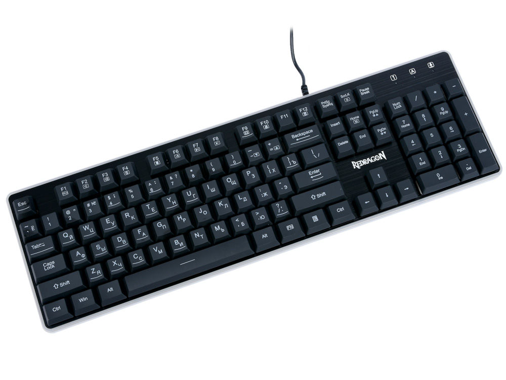 

Клавиатура Redragon Dyaus Black USB проводная, 104 клавиши + 12