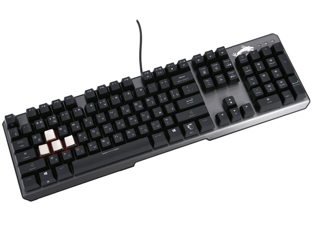 

Клавиатура MSI Vigor GK60 CR Black USB проводная, 88 клавиш, Cherry MX Red