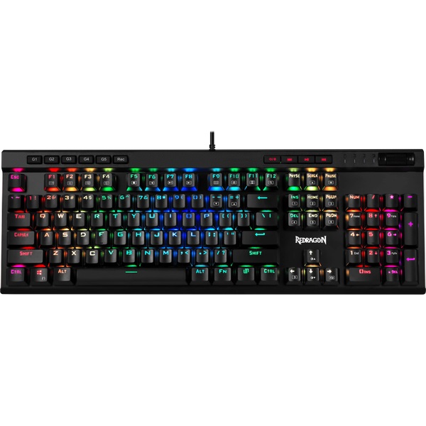 

Клавиатура Redragon Vata Pro Black USB проводная, механическая, 104 клавиши + 6 + 4