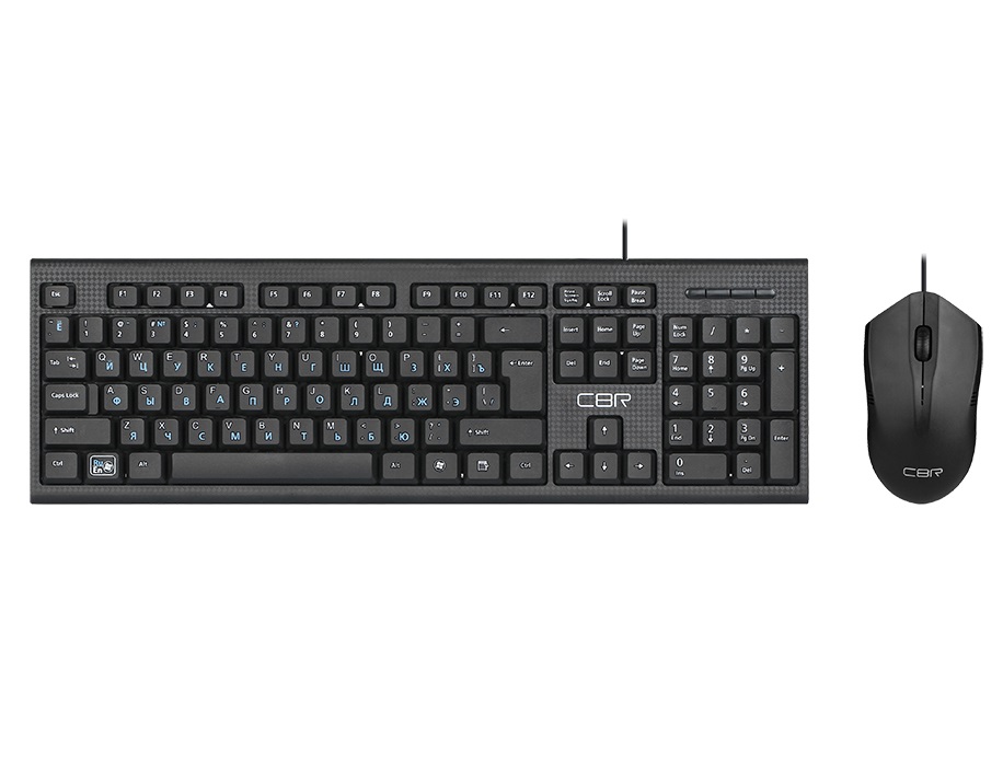 Комплект CBR KB SET 711 Black USB клавиатура: мембранная, проводная, 104 клавиш / мышь: оптическая, 1200dpi, 2 кнопки + колесо