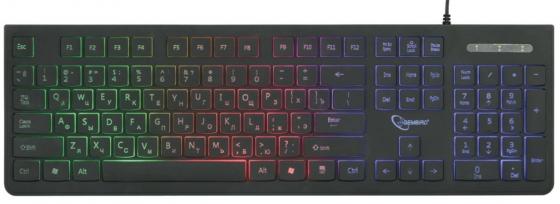 

Клавиатура Gembird KB-250L Black USB проводная, мембранная, 104 клавиши