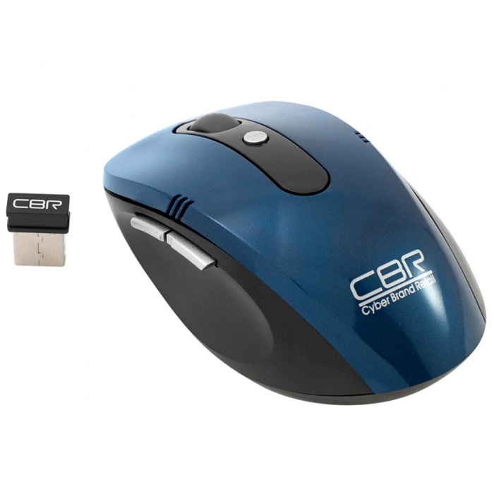 Мышь беспроводная CBR CM-500 Blue USB оптическая, 1000 dpi, 5 кнопок + колесо