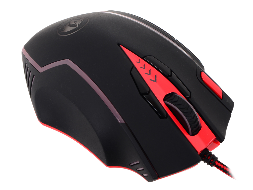 Мышь Redragon Samsara Black/Red USB проводная, лазерная, 16400 dpi, 14 кнопок + колесо