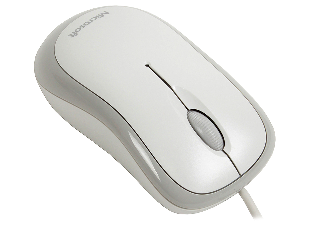 Мышь Microsoft Basic White USB проводная, оптическая, 1000 dpi, 2 кнопки + колесо