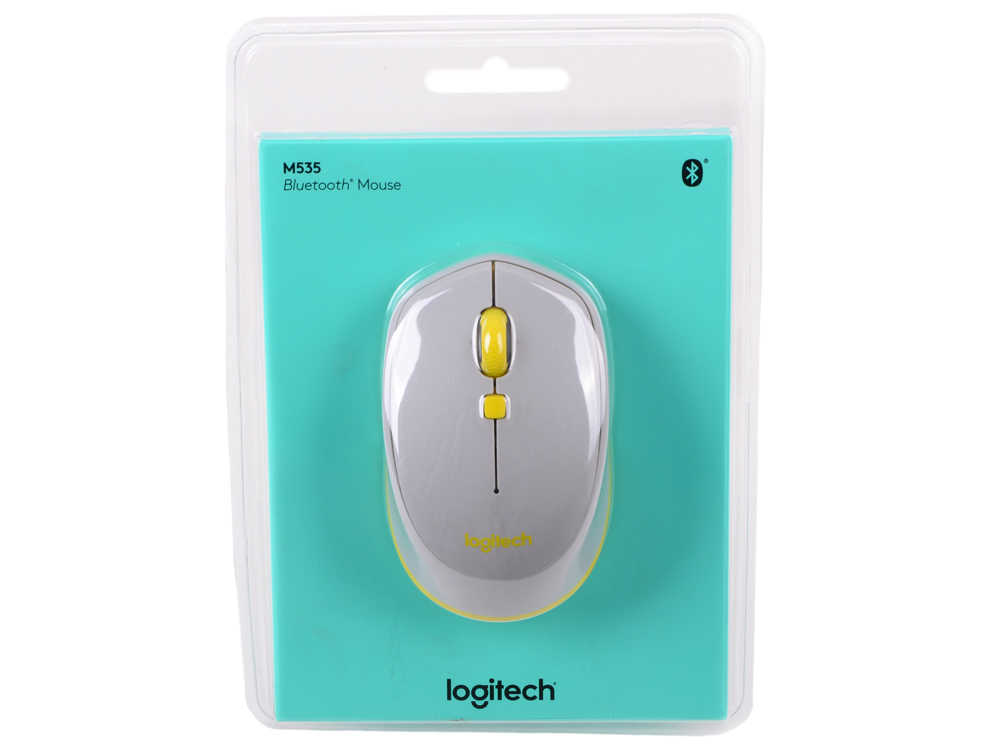Мышь Logitech M535 Grey BT проводная, оптическая, 1000 dpi, 3 кнопки + колесо
