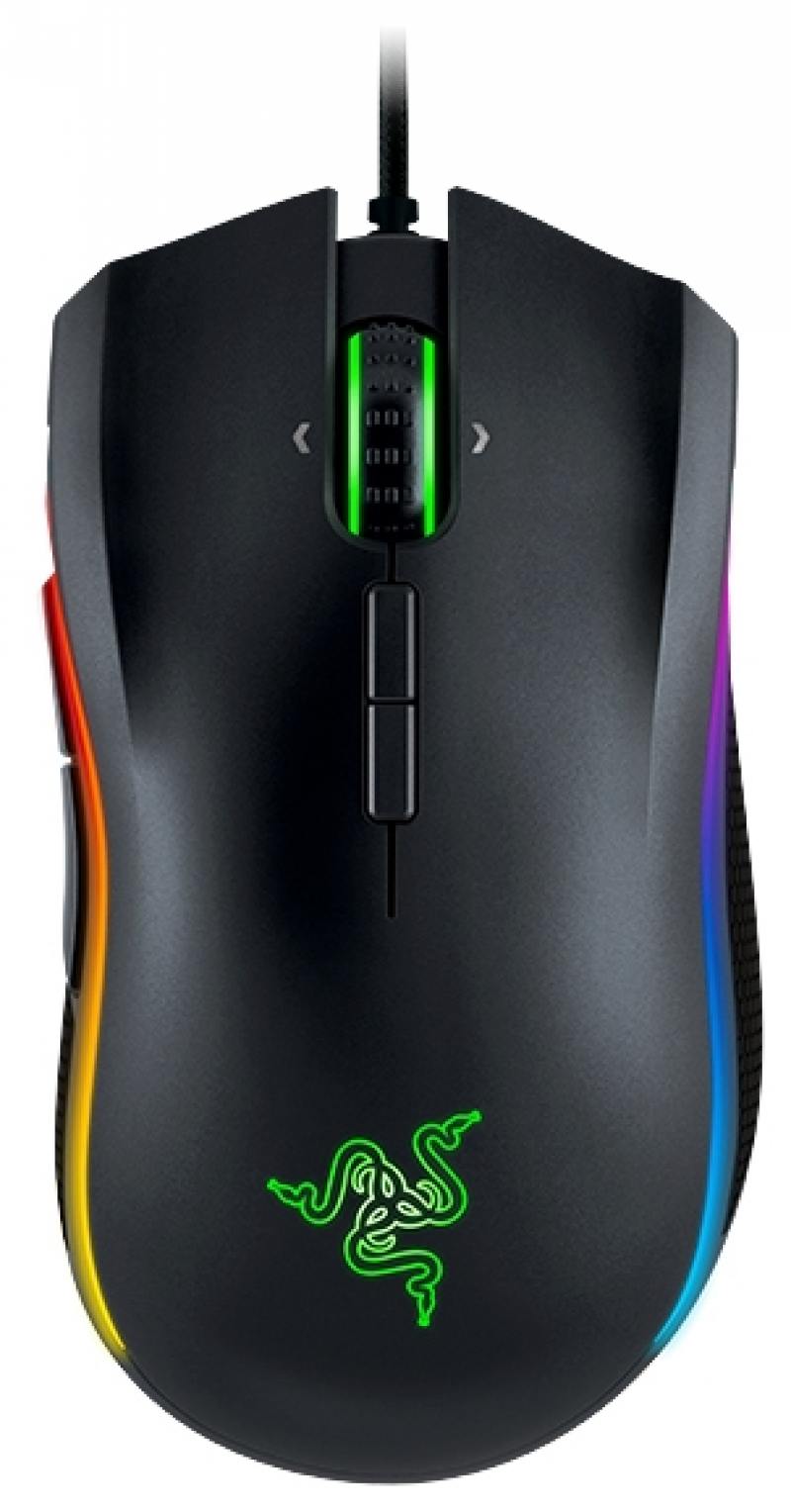 

Мышь Razer Mamba Chroma Tournamen Black USB проводная, лазерная, 16000 dpi, 8 кнопок + колесо
