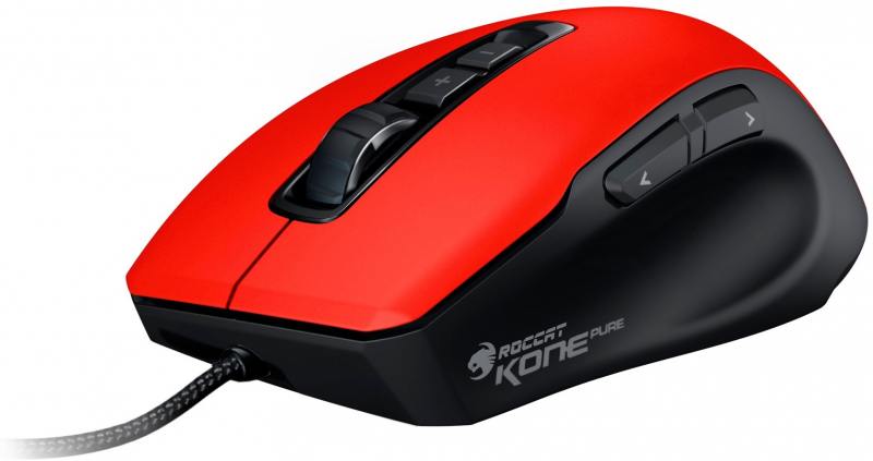 Мышь ROCCAT Kone Pure Red USB проводная, лазерная, 8200 dpi, 6 кнопок + колесо