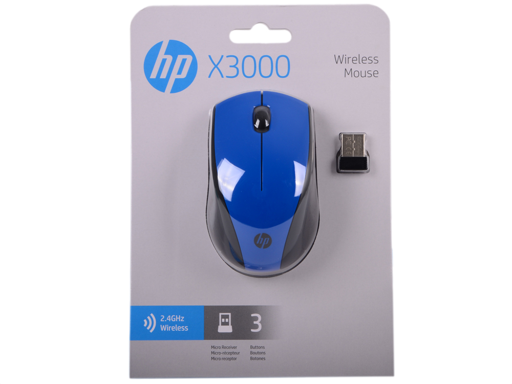 

Мышь HP Wireless Mouse X3000 Cobalt Blue (N4G63AA#ABB)