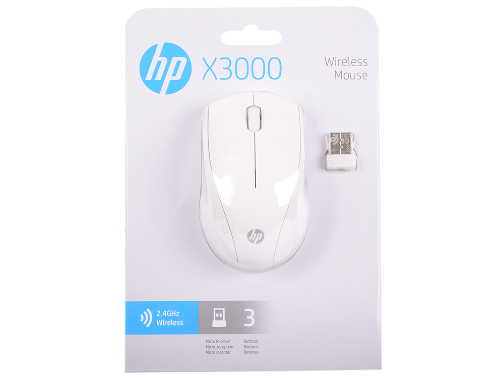 

Мышь HP Wireless Mouse X3000 Blizzard White (N4G64AA#ABB)