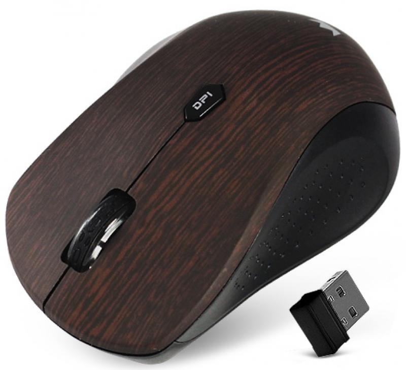 Мышь беспроводная Crown CMM-929W коричневый USB