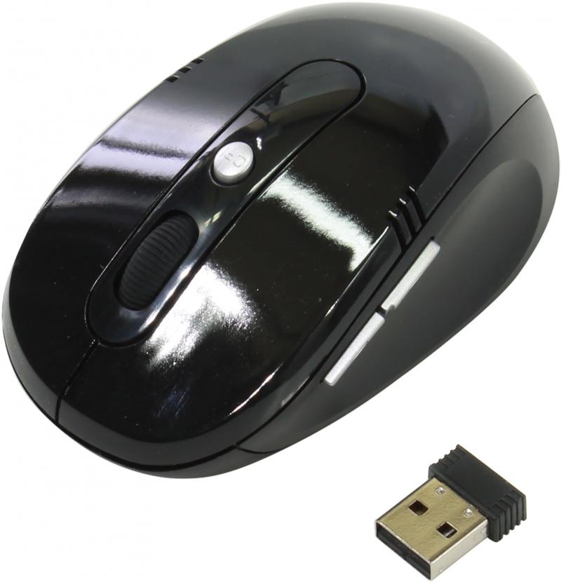 Мышь беспроводная CBR CM-500 Black USB оптическая, 1600 dpi, 5 кнопок + колесо