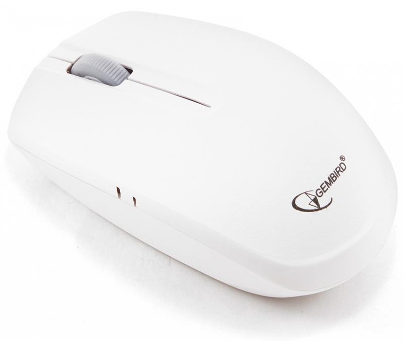 

Мышь беспроводная Gembird MUSW-207W White USB оптическая, 3 кнопки + колесо