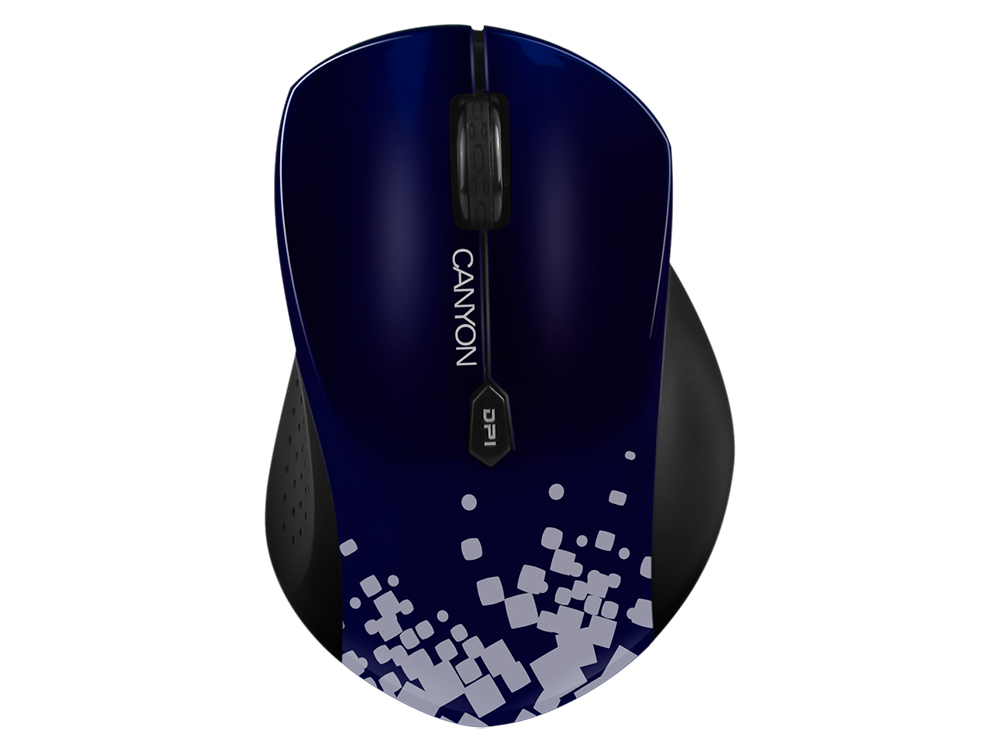 

Мышь беспроводная Canyon CNS-CMSW4BL Blue/Black USB(Radio) оптическая, 1600 dpi, 5 кнопок + колесо