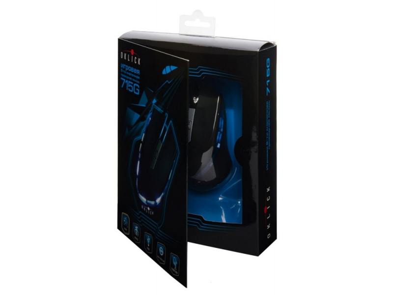 

Мышь проводная Oklick 715G Wired Gaming Mouse чёрный USB