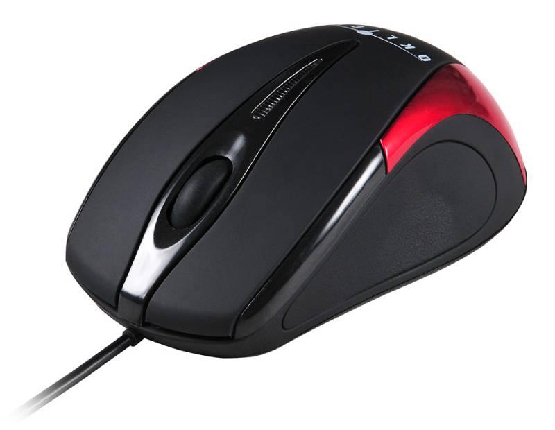 

Мышь проводная Oklick 235M чёрный красный USB