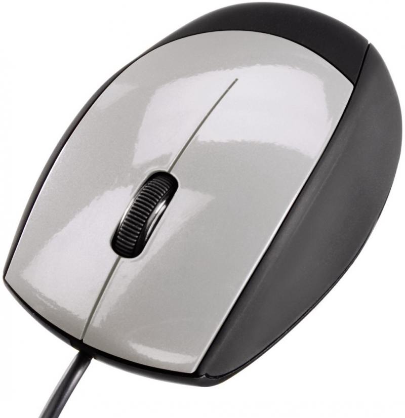 

Мышь проводная HAMA M360 H-52388 серебристый чёрный USB