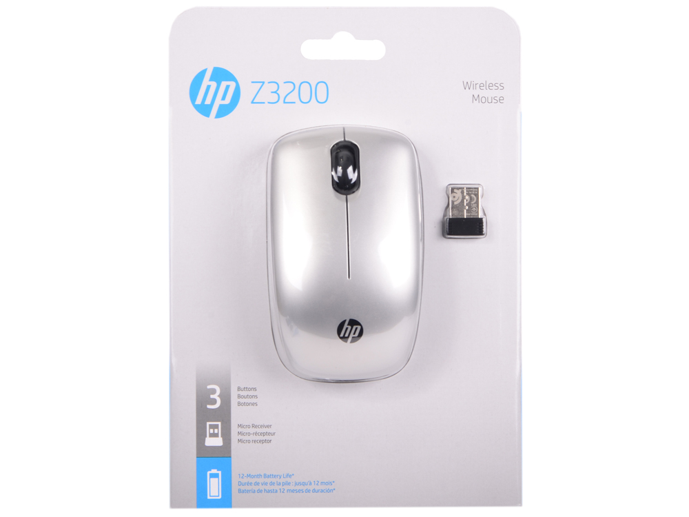 

Мышь беспроводная HP Z3200 серебристый USB [N4G84AA]