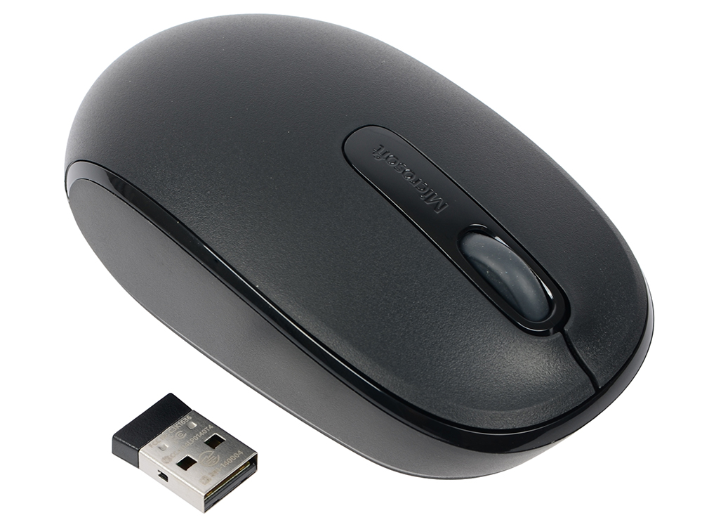 Мышь беспроводная Microsoft Wireless Mobile 1850 Black USB(Radio) оптическая, 1000 dpi, 2 кнопки + колесо