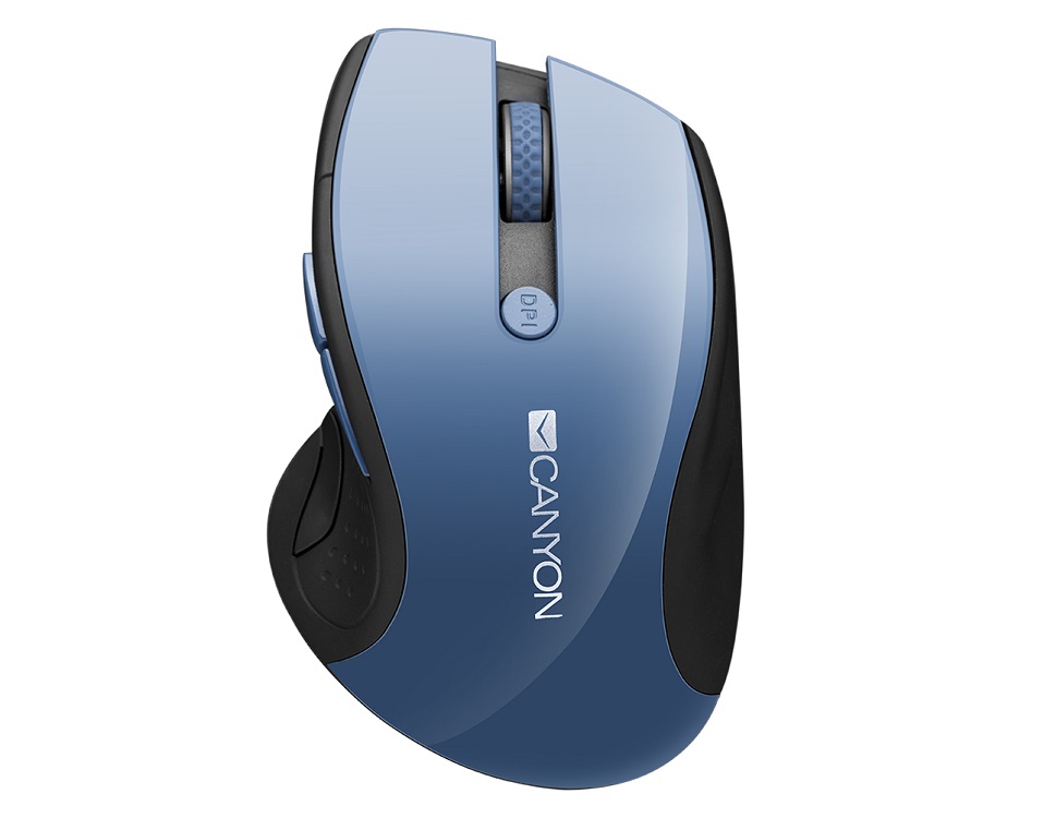 

Мышь беспроводная Canyon CNS-CMSW01BL Blue USB(Radio) оптическая, 1600 dpi, 5 кнопок + колесо