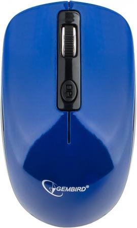Мышь беспроводная Gembird MUSW-400-B Blue USB(Radio) оптическая, 1600 dpi, 3 кнопки + колесо
