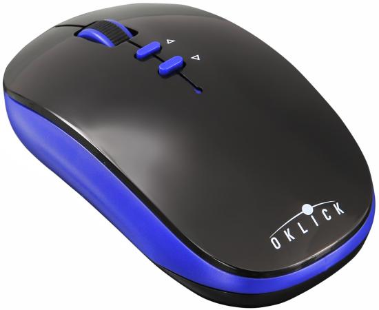 

Мышь беспроводная Oklick 595MB Black Blue USB оптическая, 1600 dpi, 6 кнопок + колесо