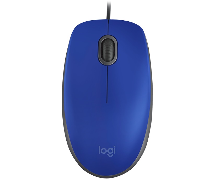Мышь Logitech M110 Silent Blue USB проводная, оптическая, 1000 dpi, 2 кнопки + колесо