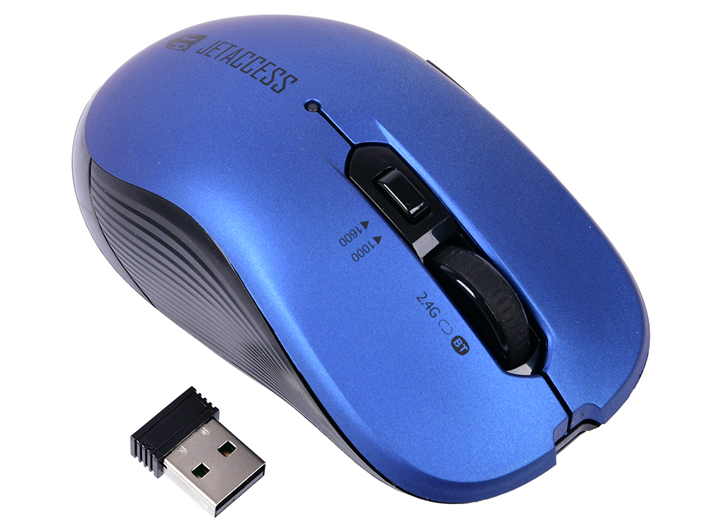 

Мышь беспроводная Jet.A Comfort OM-B90G Blue Black USB оптическая, 1600 dpi, 5 кнопок + колесо
