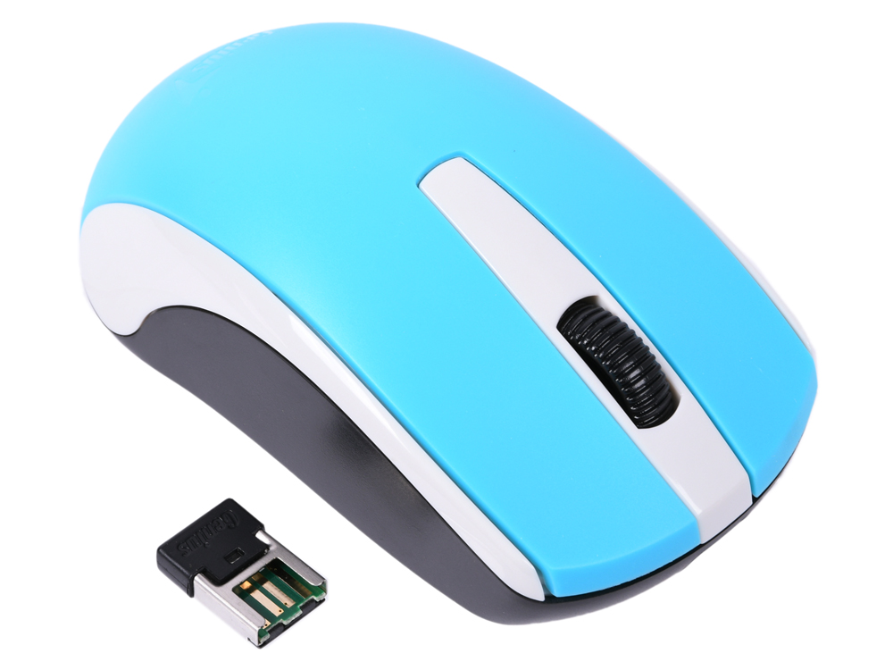 Мышь беспроводная Genius ECO-8100 Blue USB(Radio) оптическая, 1600 dpi, 2 кнопки + колесо