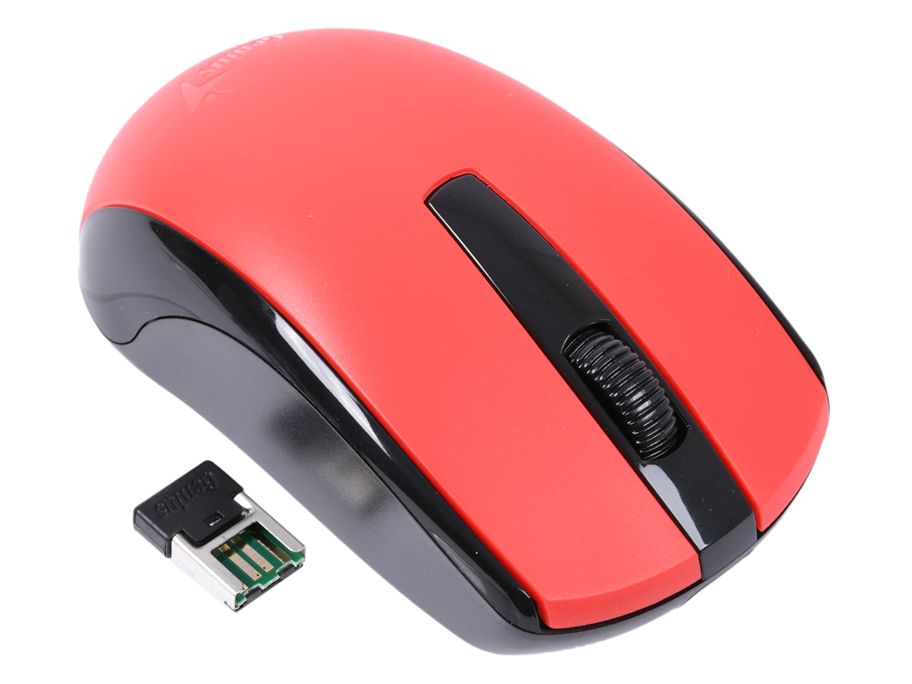 Мышь беспроводная Genius ECO-8100 Red USB(Radio) оптическая, 1600 dpi, 2 кнопки + колесо