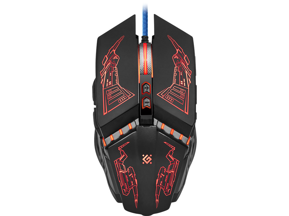 Мышь Defender Halo Z GM-430L Black USB проводная, оптическая, 3200 dpi, 6 кнопок + колесо Мышь Defender Halo Z GM-430L Black USB проводная, оптическая, 3200 dpi, 6 кнопок + колесо