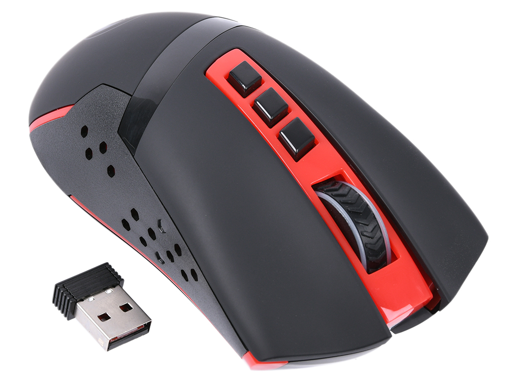Мышь беспроводная Redragon Blade Black USB лазерная, 4800 dpi, 8 кнопок + колесо