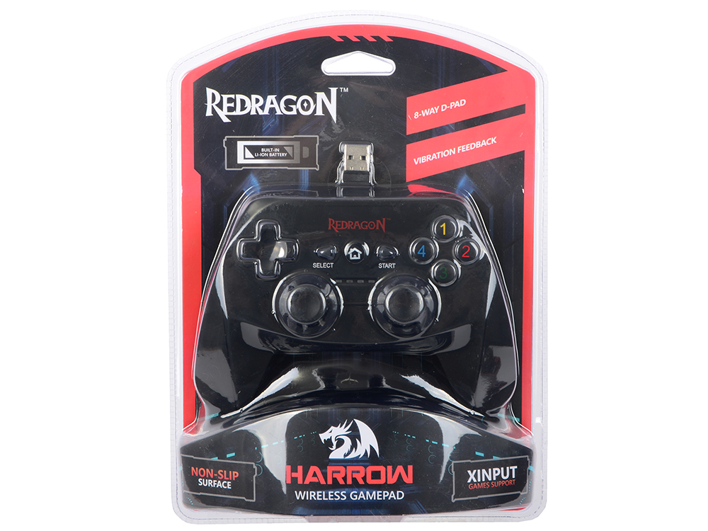 

Геймпад беспроводной Redragon Harrow USB Xinput-PS3, радио, Li-Ion