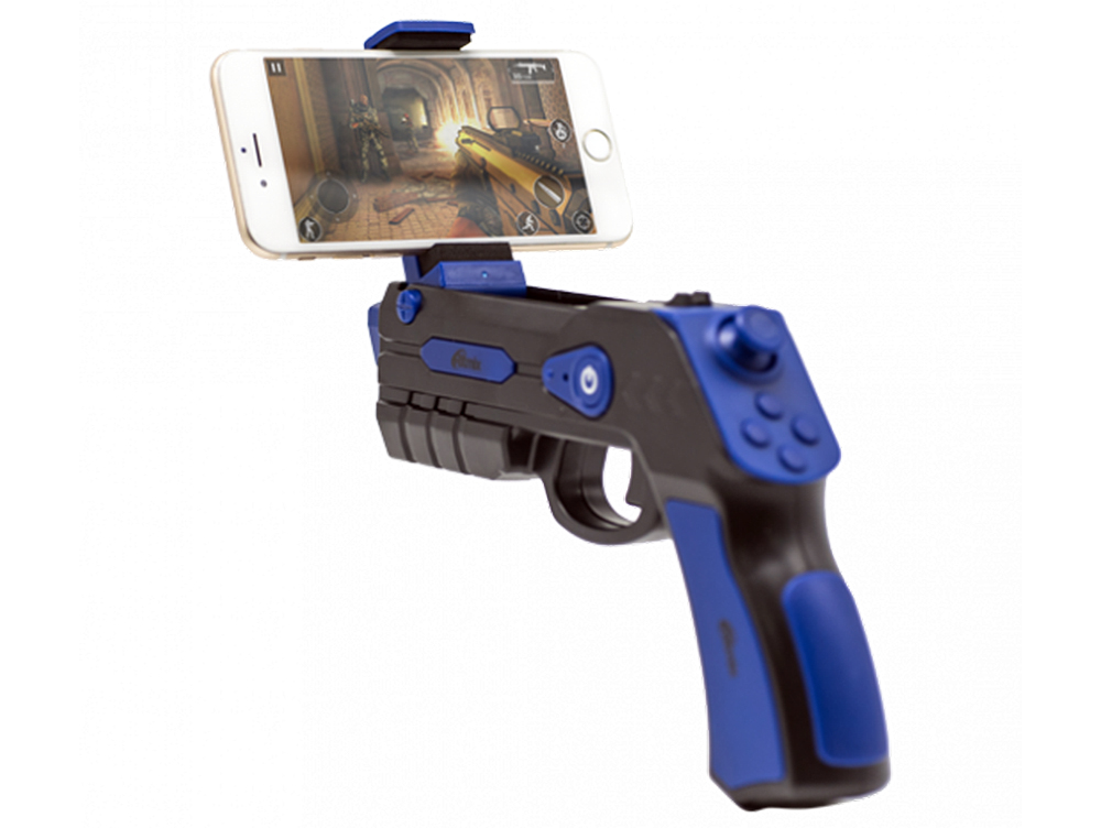 

Геймпад беспроводной RITMIX GP-056BTH Black Blue AIR GUN, для смартфонов на базе Android и iOs, Bluetooth 4.0.