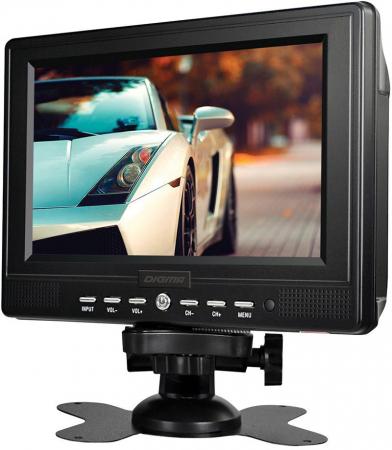 

Автомобильный телевизор Digma DCL-720 7" Black, 16:9, 800x480, 400:1, 300 кд/м2, USB, DVB-T2