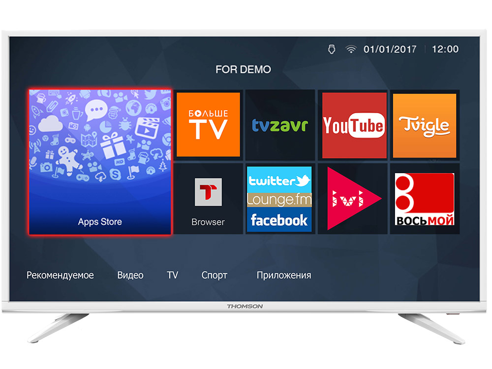 

Телевизор LED 43" Thomson T43FSL5031 Белый, Full HD, Smart TV, WiFi, DVB-T2, HDMI, USB